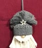 Boho macrame Christmas decoration set- grey trim - Image 2