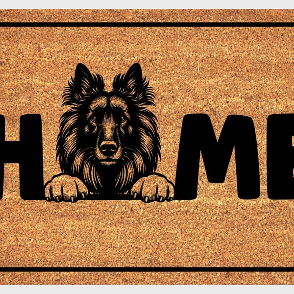 Belgian Tervuren Home Door Mat No.2 - Belgian Tervuren Welcome Mat - 3 Sizes