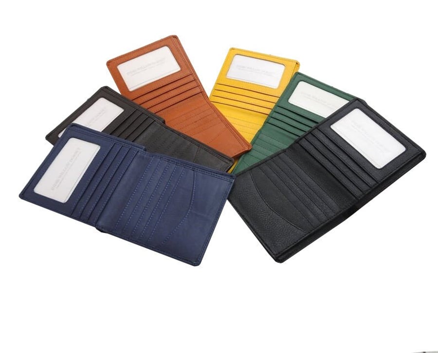 Leather Billfold Wallet, Classic Men's Wallet, Folksy