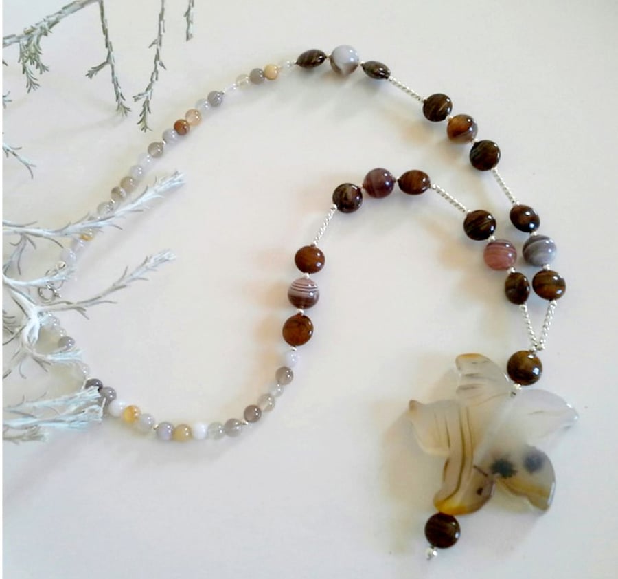 Botswana agate necklace shop