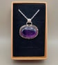 Genuine Amethyst and Sterling Silver Pendant  - Image 2