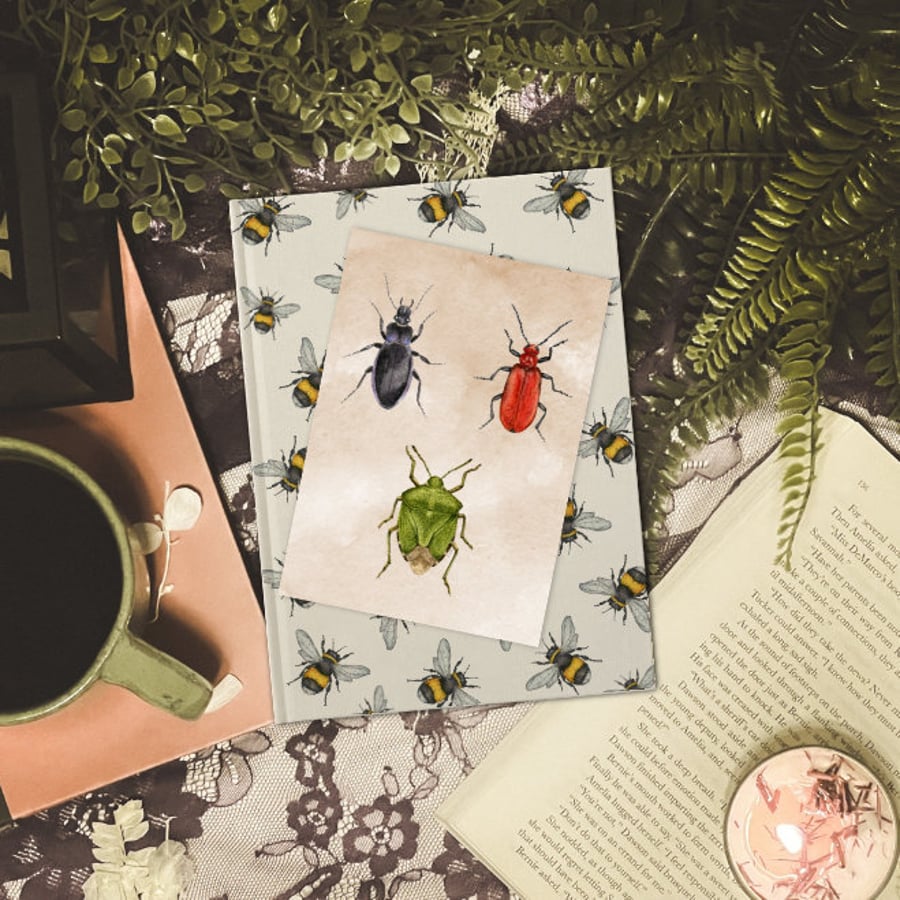 A6 Mini Beast Art Print - Scottish nature taken from original watercolours