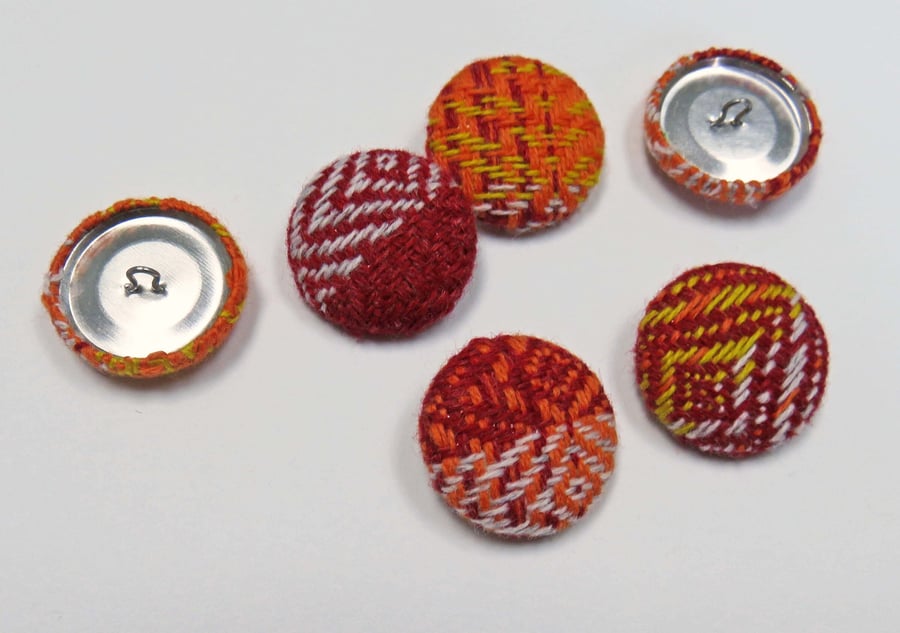 Red and Orange Covered Buttons