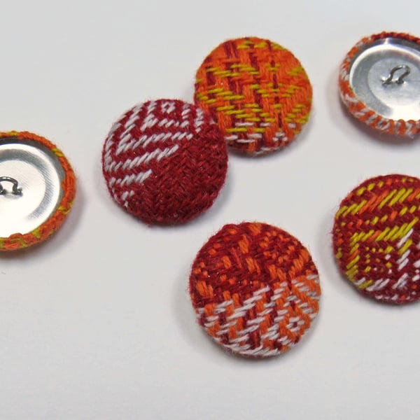 Red and Orange Covered Buttons