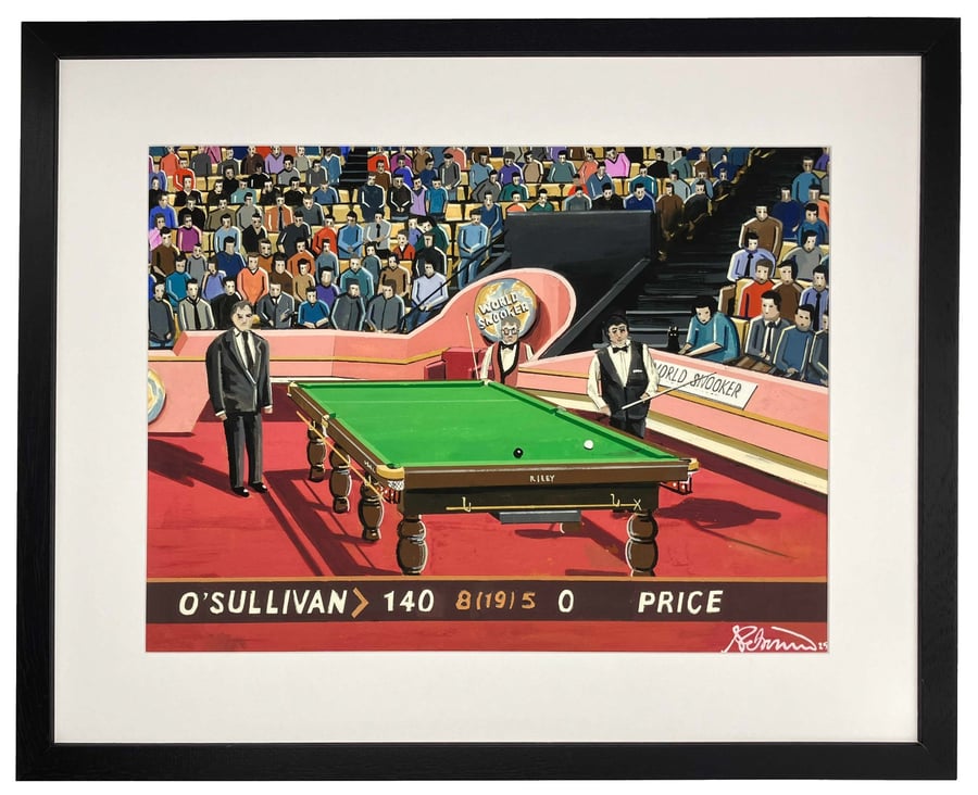 Snooker. Fastest 147 Ronnie O'Sullivan. Crucible Art Print 20" x 16" Frame Size