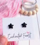 Black & Glitter Star Stud Earrings, Celestial Jewellery, Accessories & Gift - Image 5