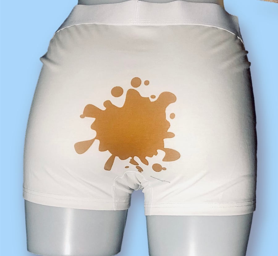 Mens Boxer Shorts. Poo Splatter Funny Birthday, Christmas Underwear Man’s Gift