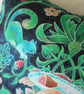 Botanical Cats Cushion - "That Aint A Strawberry Thief" in cotton - Image 4