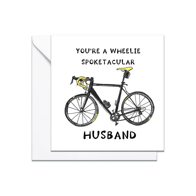 Bicycle birthday or valentines day card for your Husband