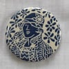 Hand printed pocket mirror