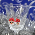 Mini Santa Beadwork Earrings - Skin Tone No. 2