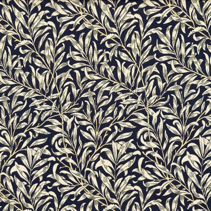 6 William Morris Navy  Napkins 40 x 40cm. Willow Bough
