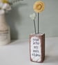 Clay Sunshine in a Wood Block 'You are my Sunshine'