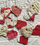 Antique quilt and patchwork hearts