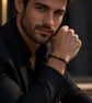 Men’s Black Onyx & Tiger Eye Bracelet – 19 cm – 8 mm Beads