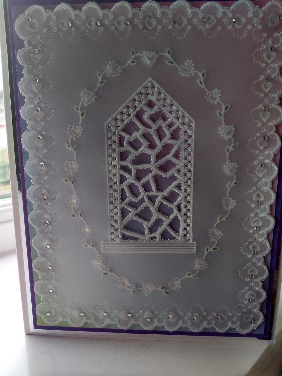 Special parchment wedding card