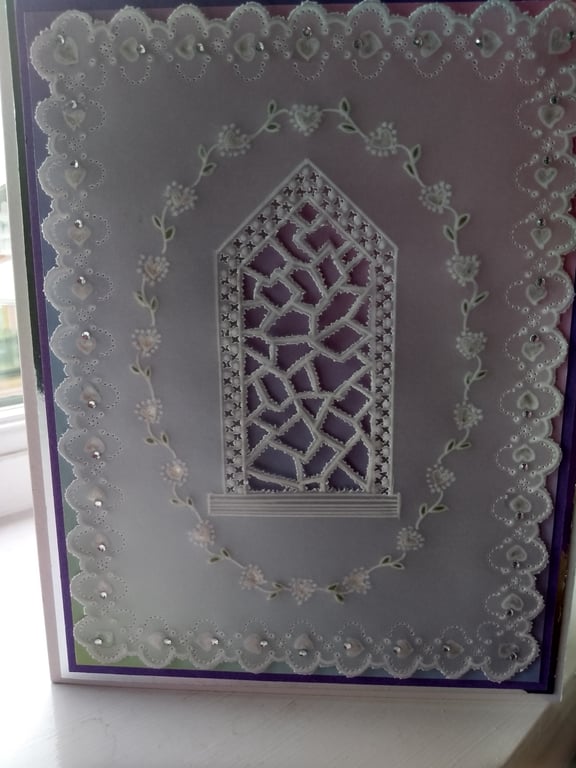 Special parchment wedding card