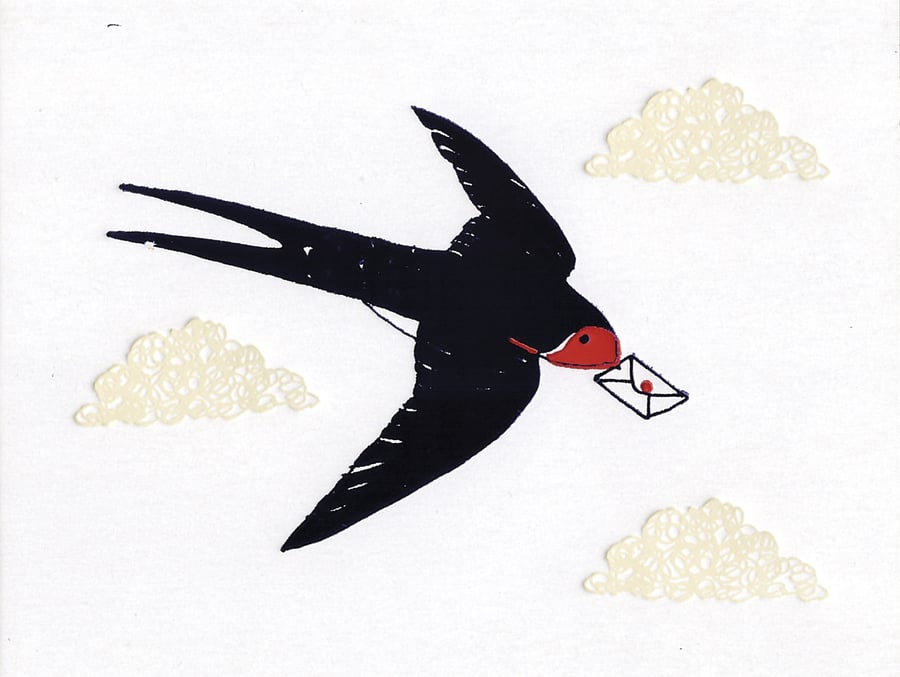 Swallow - Greetings Card