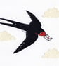 Swallow - Greetings Card