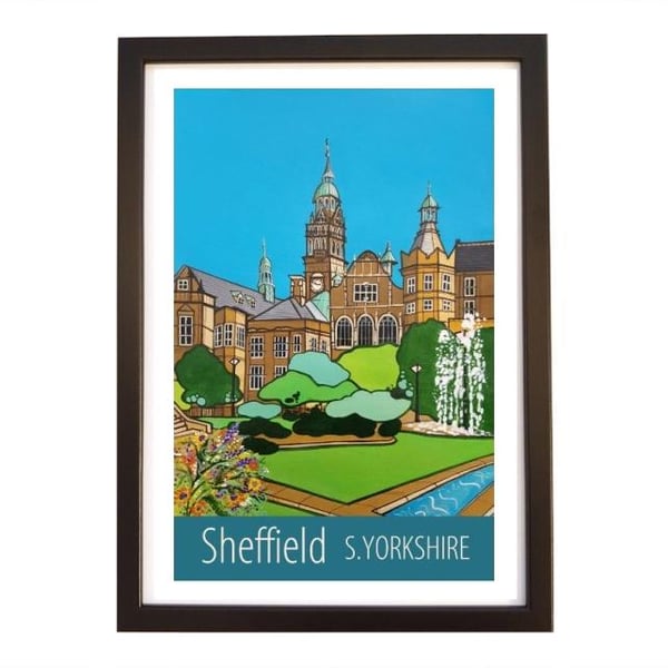 Sheffield travel poster print by Susie West