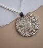 Partridge In A Pear Tree Coin Necklace Deep Engraved Recycled Sterling Silver Ch - Image 9