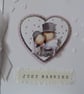 Heart  Just Married Wedding Card - Image 1