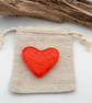 Orange Fused Glass Heart - Image 4