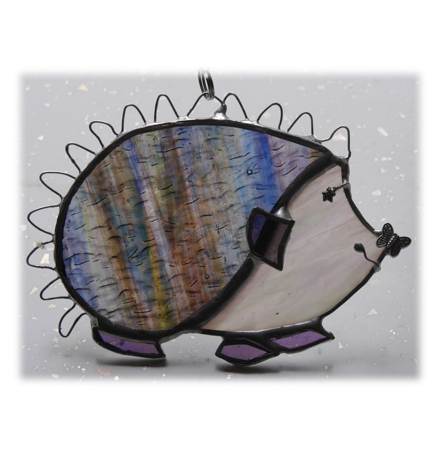 Hedgehog Suncatcher Stained Glass Handmade 053 Right