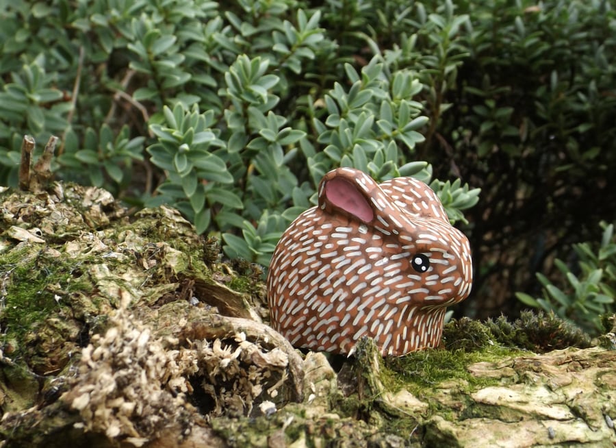 The Rabbit Painted Animal Miniature Totem 