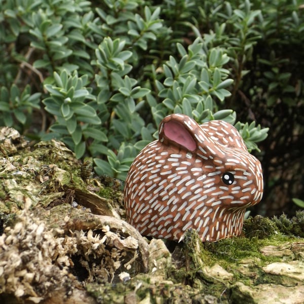 The Rabbit Painted Animal Miniature Totem 
