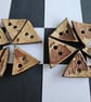 33mm Real Coconut LAST 10 Tri sided buttons x 5 buttons - Image 3