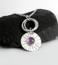 STERLING SILVER Amethyst pendant, Handmade Urban Jewellery - Image 1