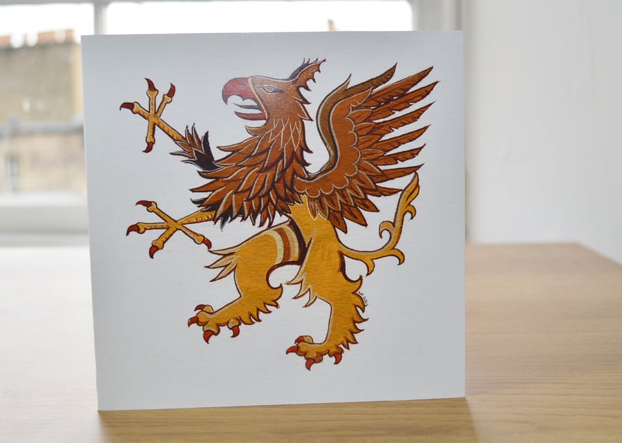 Griffin card printed animal card