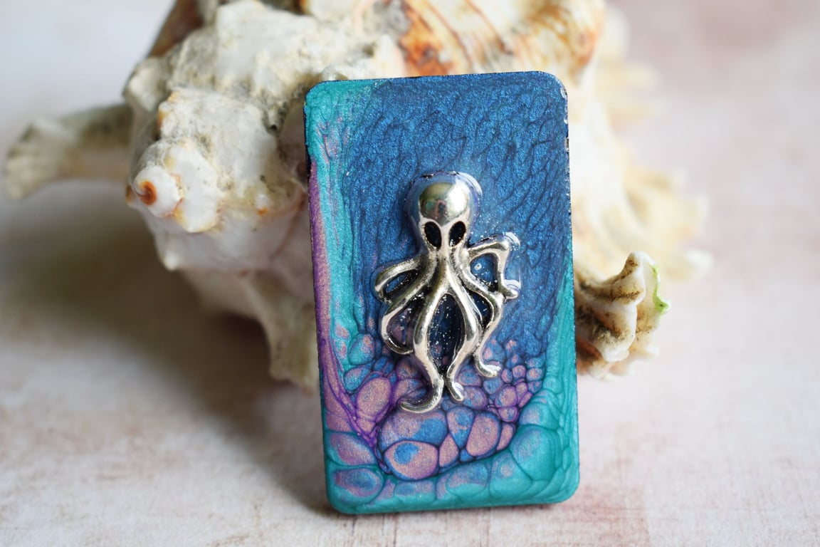Octopus Brooch, Under the Sea Themed Gifts