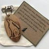 Handmade Moon Gazing Hare Keyring