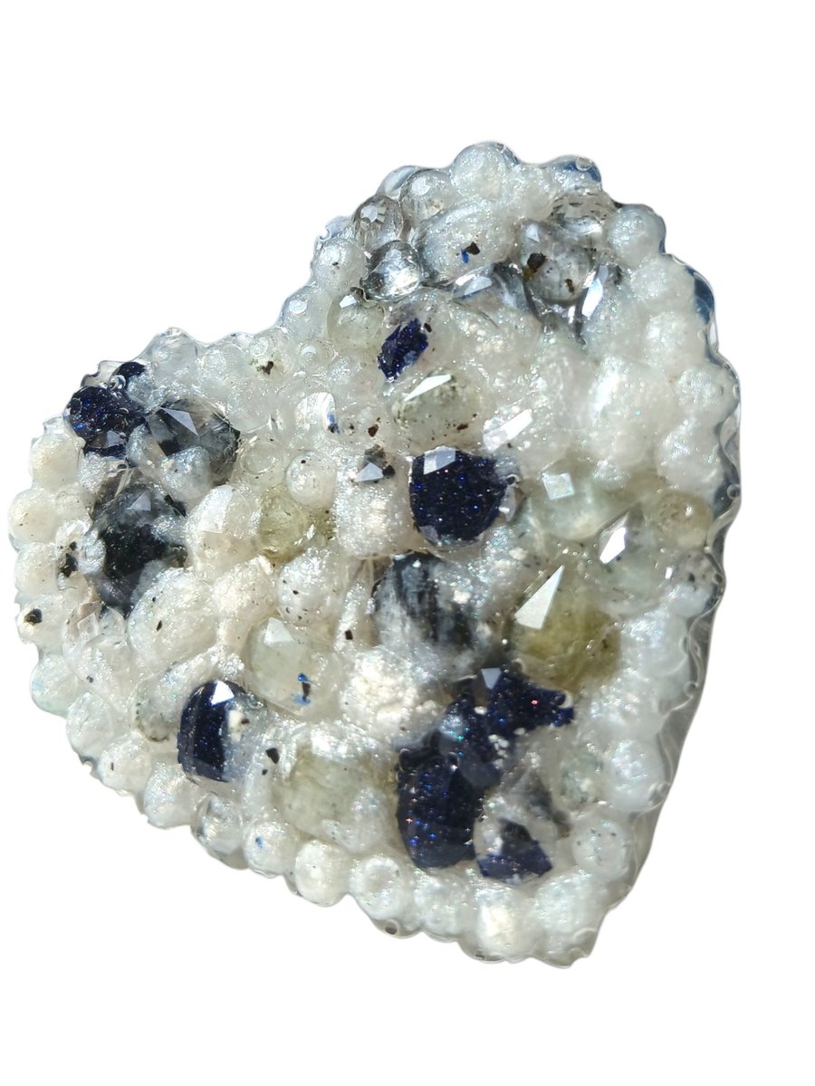Lunar Whisper Heart  Moonstone