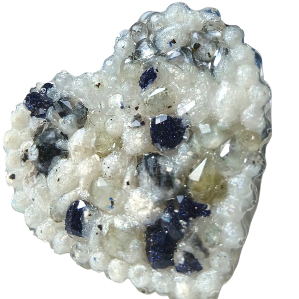 Lunar Whisper Heart  Moonstone