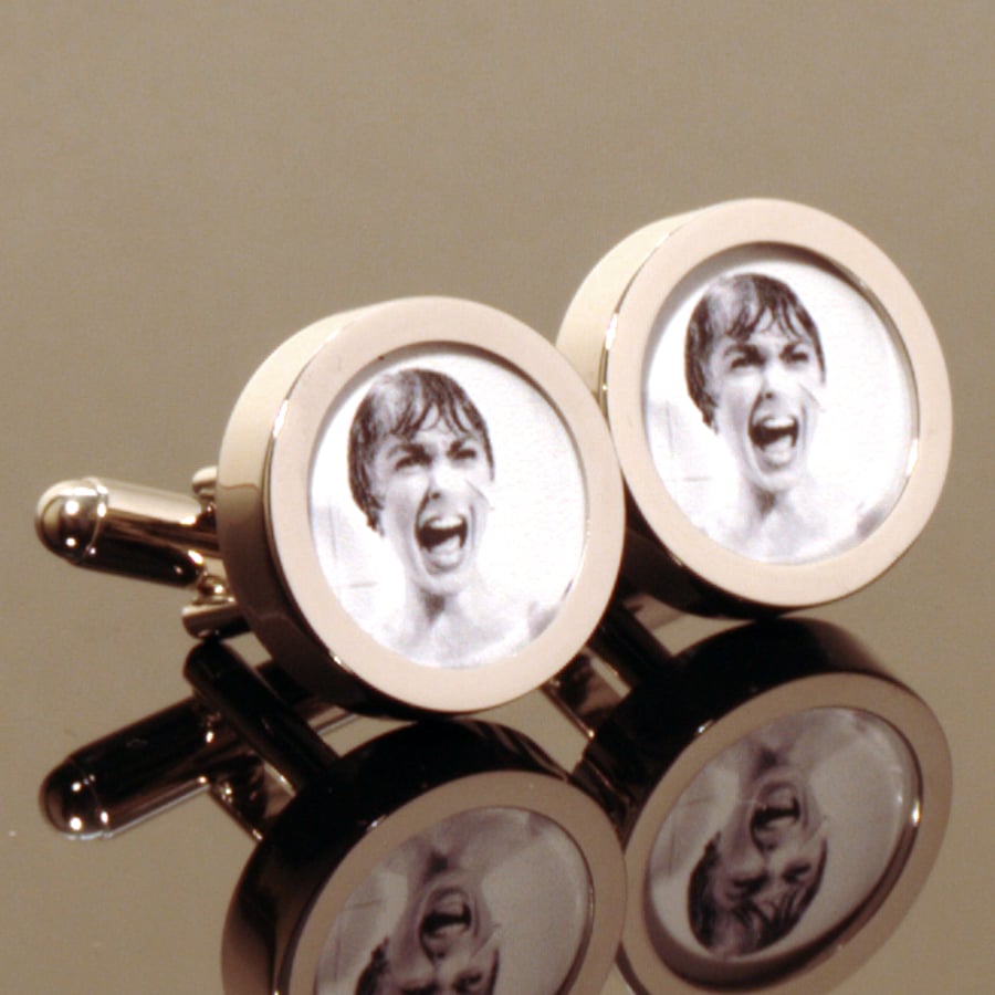 Psycho Movie Cufflinks of Janet Leigh in the Famous Shower Slaughter Scene