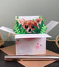 Chihuahua Card; Personalised, Birthday or Blank. 3D dog gift card holder