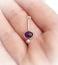 Silver pendant with oval amethyst - Image 6
