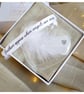 Heart Print Memorial Feather Bauble, Heart Glass Christmas Ornament, Remembrance - Image 6