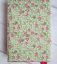 SOLD - A6 Green and Pink Ditsy Floral Reusable Notebook Cover - Image 2