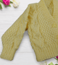 Hand Knitted Lemon Yellow Baby Cardigan 0 to 3 Months Teddy Button Sweater - Image 7