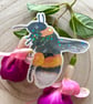 Adorable Glittery Bee Vinyl Sticker  - Image 2