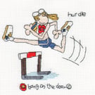 Bang on the door - mini hurdle cross stitch kit