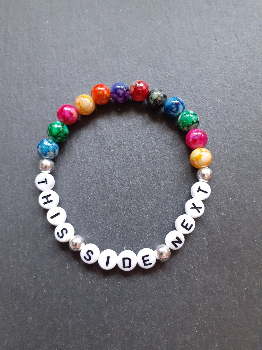 Breastfeeding Bracelet, Nursing Reminder Bracelet, This Side Next, New Mum Gift