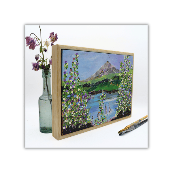 framed acrylic painting - Scottish landscape - Schiehallion mountain 