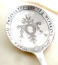 Handstamped spoon with Shakespeare quote, old age humour, gift for pensioner