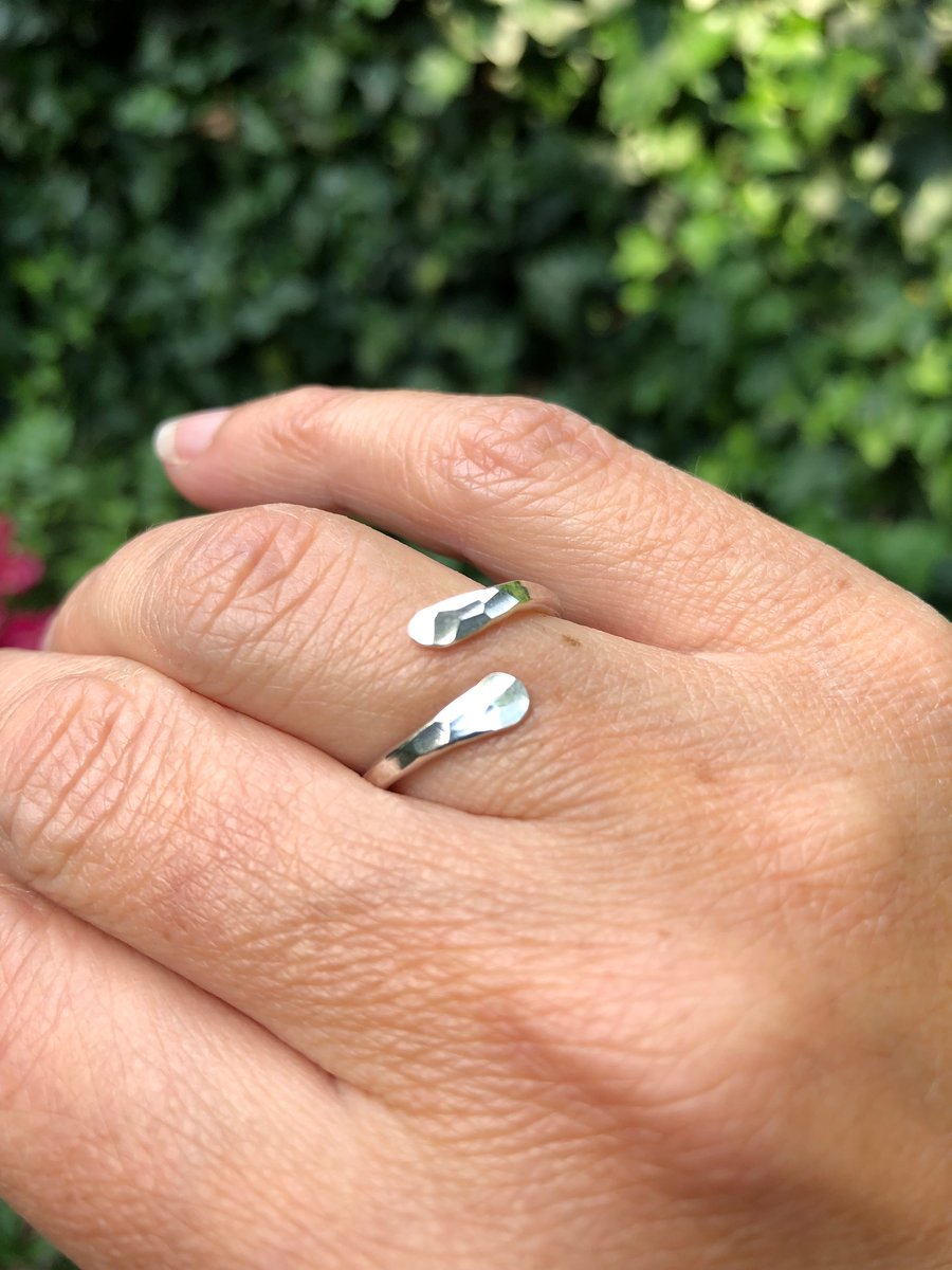 Sterling Silver Wrap Ring - Handmade Recycled Silver Ring