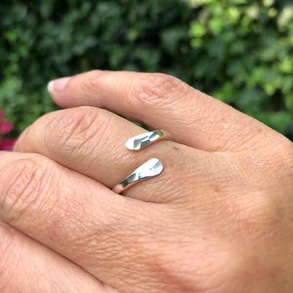 Sterling Silver Wrap Ring - Handmade Recycled Silver Ring